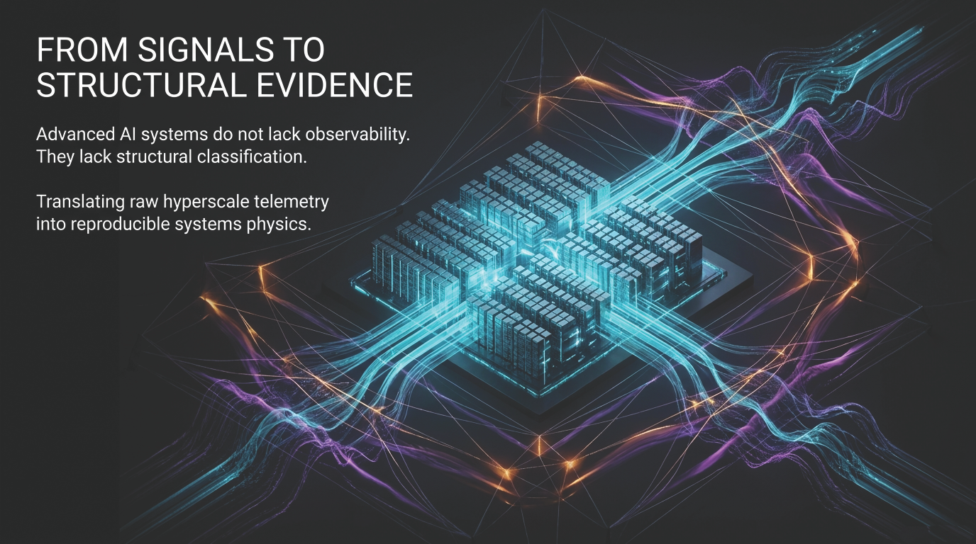 From Signals to Structural Evidence &mdash; advanced AI systems lack structural classification, not observability