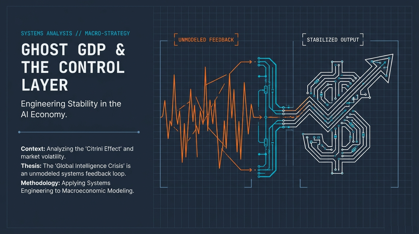 Ghost GDP & The Control Layer &ndash; Engineering Stability in the AI Economy: Analyzing the Citrini Effect, market volatility, and unmodeled systems feedback loops