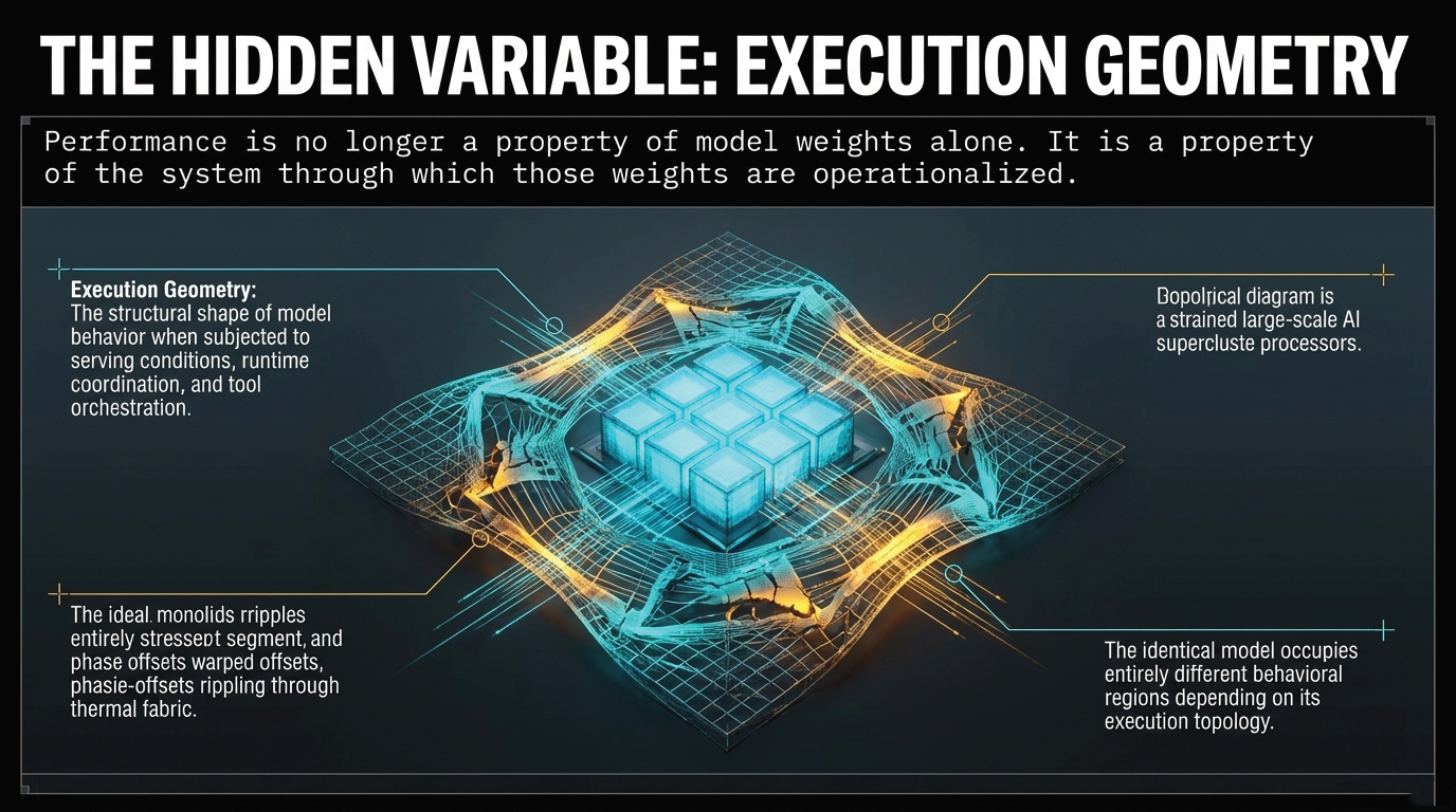 The Hidden Variable: Execution Geometry &ndash; The structural shape of model behavior when subjected to serving conditions, runtime coordination, and tool orchestration