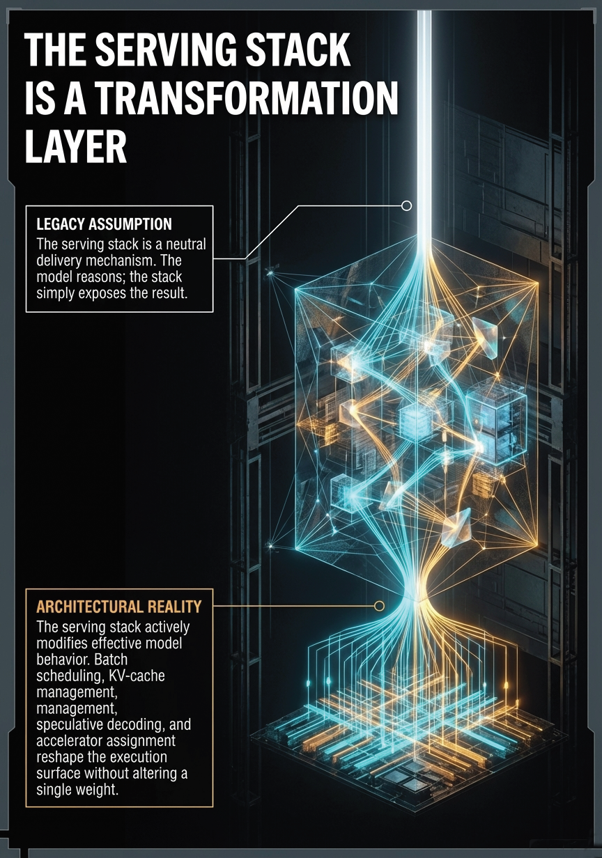 The Serving Stack Is a Transformation Layer &ndash; Legacy assumption versus architectural reality