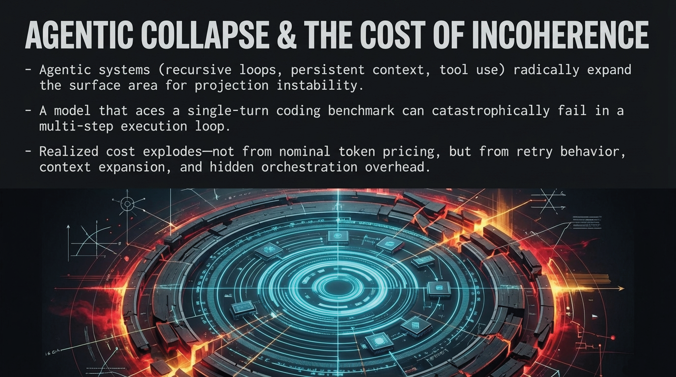 Agentic Collapse and the Cost of Incoherence &ndash; Agentic systems radically expand the surface area for projection instability