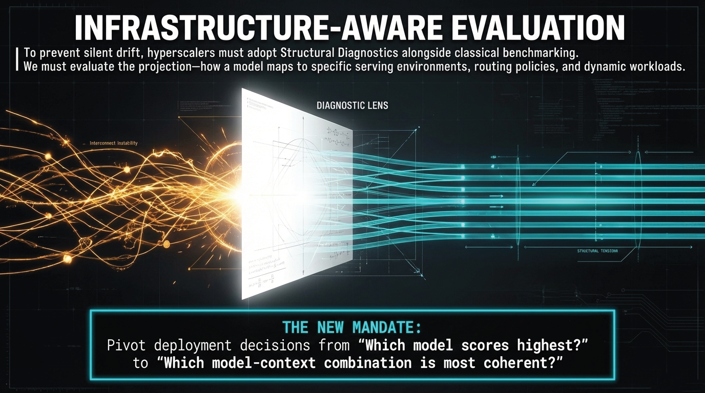 Infrastructure-Aware Evaluation &ndash; Pivot deployment decisions from which model scores highest to which model-context combination is most coherent