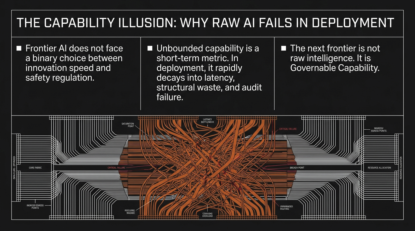 The Capability Illusion: Why Raw AI Fails in Deployment &ndash; Frontier AI does not face a binary choice between innovation speed and safety regulation; the next frontier is governable capability