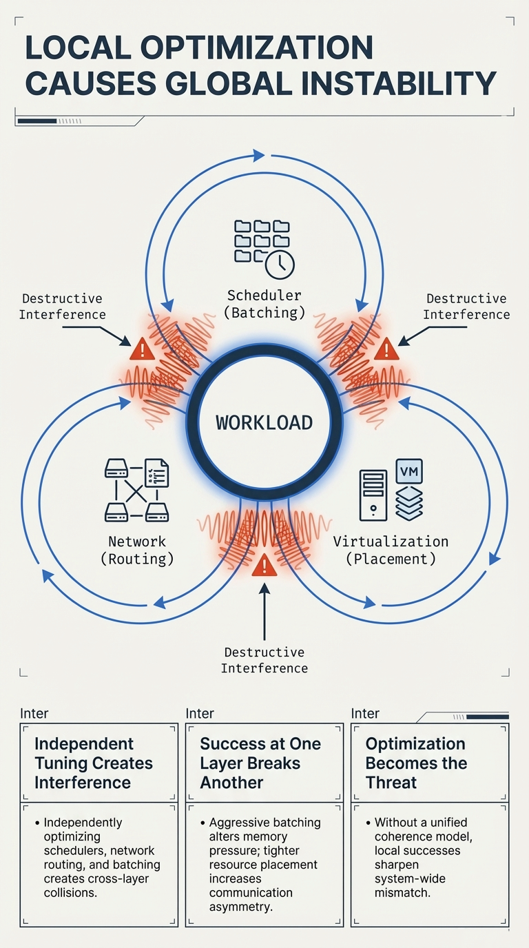 Local Optimization Causes Global Instability