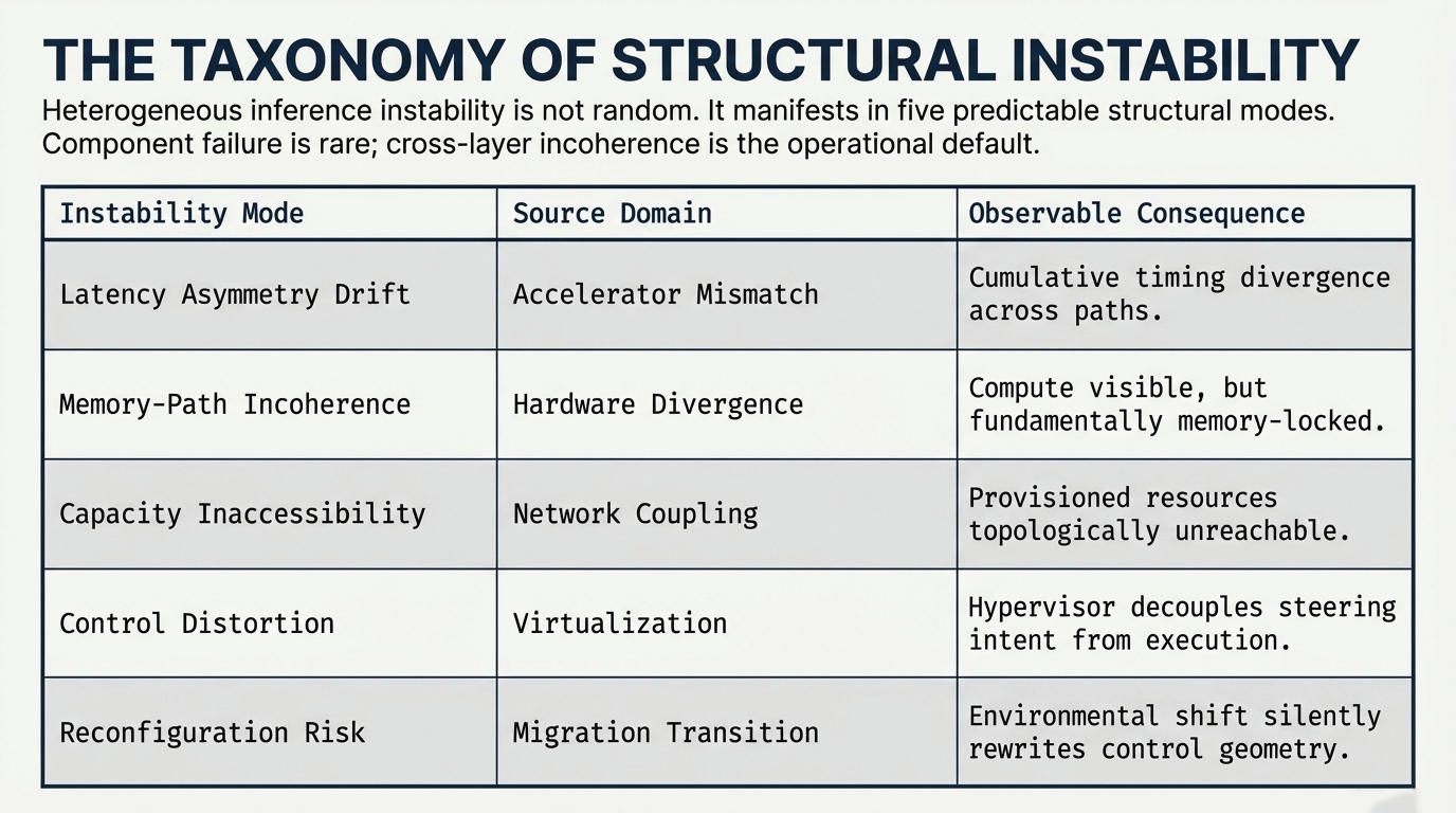 The Taxonomy of Structural Instability