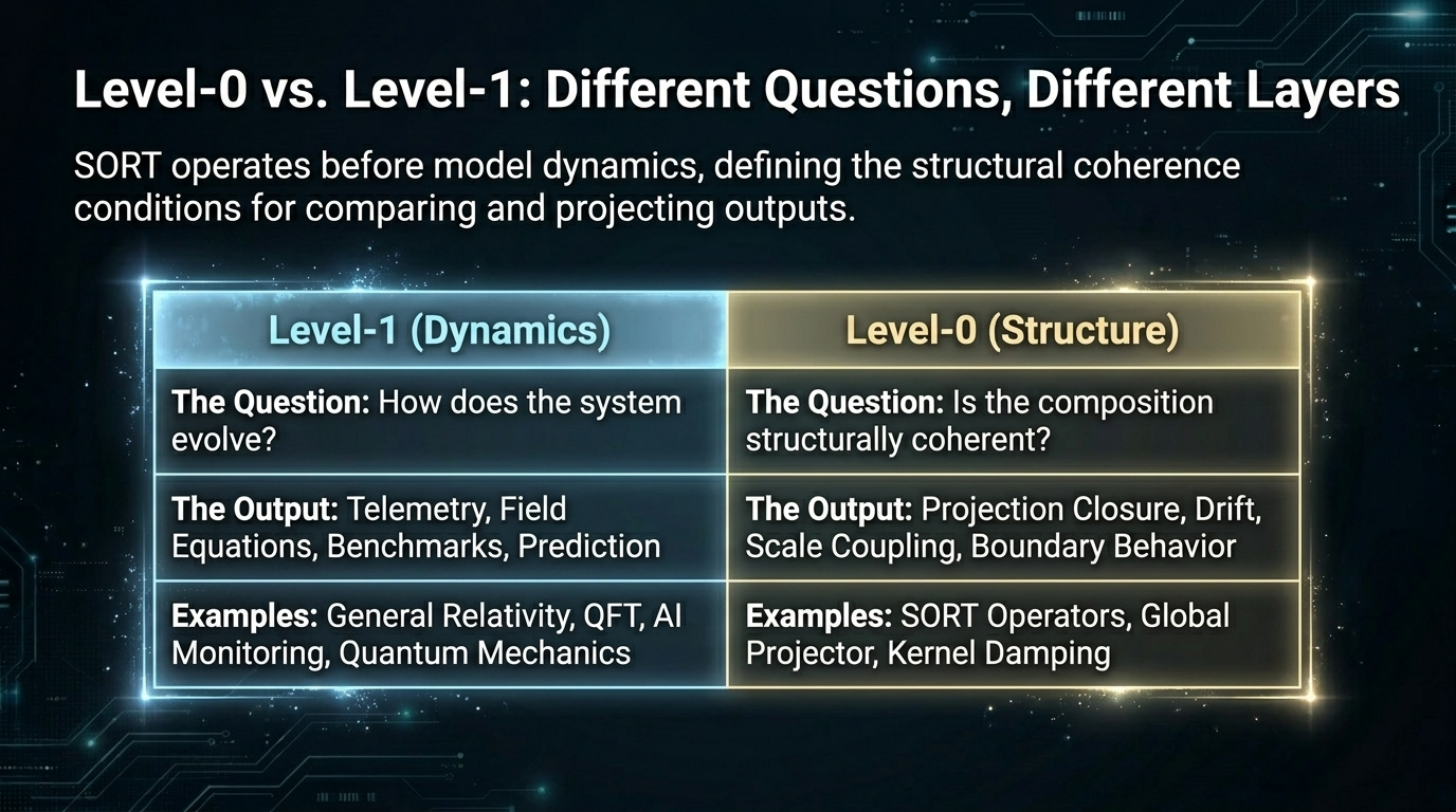Level-0 vs Level-1: different questions, different layers